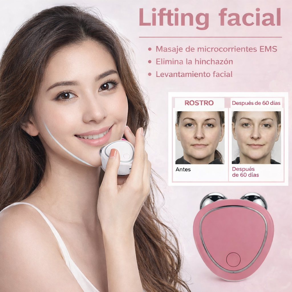 MASAJEADOR FACIAL CON MICROCORRIENTE