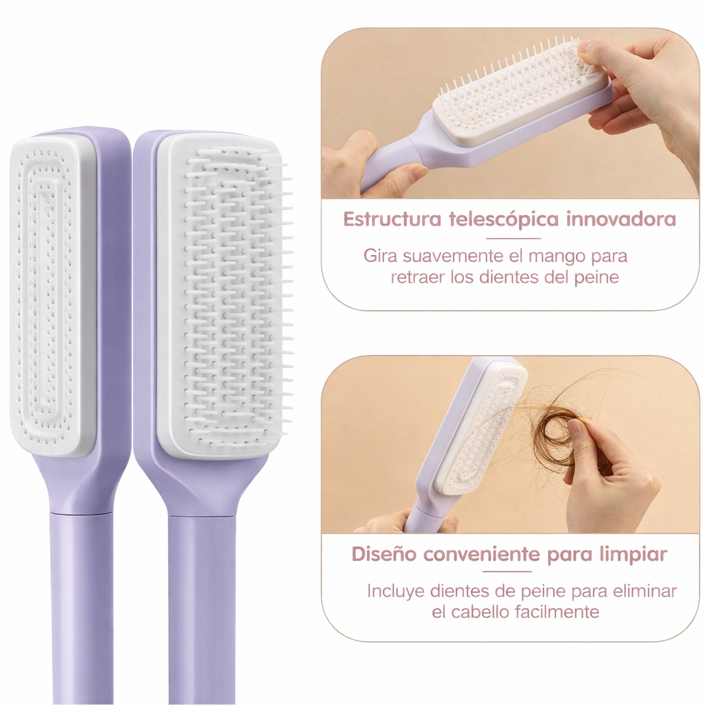 Cepillo Autolimpiante Para El Cabello