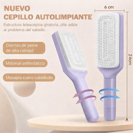 Cepillo Autolimpiante Para El Cabello