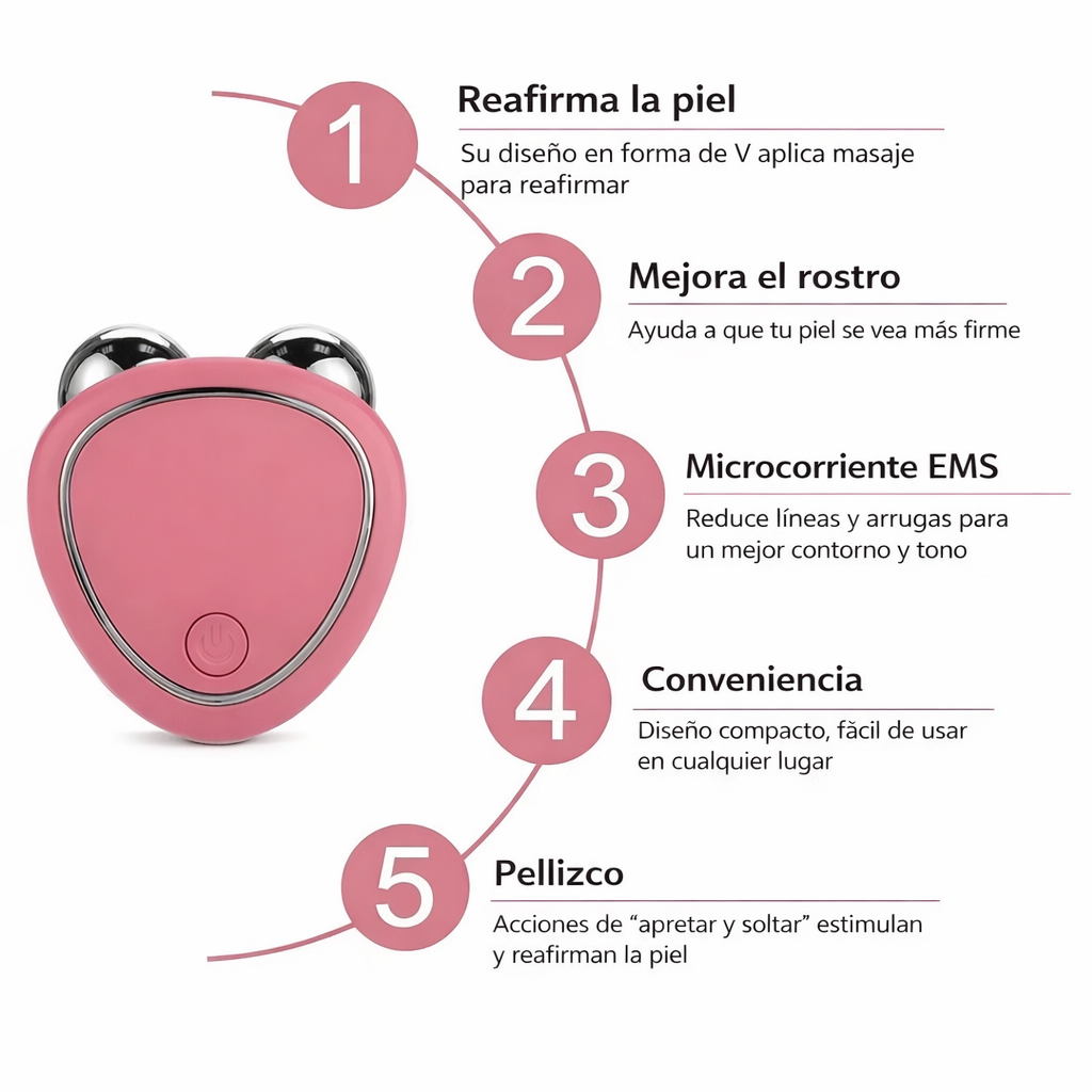 MASAJEADOR FACIAL CON MICROCORRIENTE
